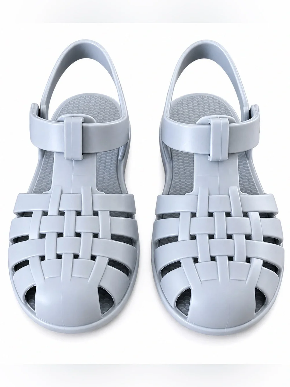 Igor Kids Gray Jelly Fisherman Sandals Size 24 Made in Spain